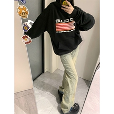 B221美式ins高街暗黑小众毛边修身小脚牛仔裤LK23020-P60控78，男装牛仔裤，电商B221