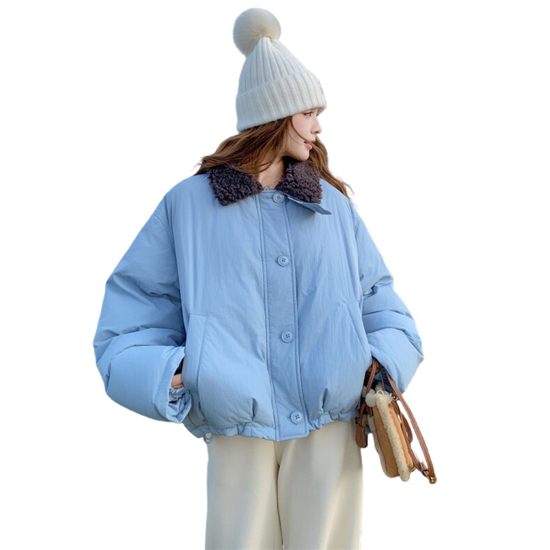 2025冬季新款工装羊羔毛领羽绒服外套90绒2C375-2524-P305-K488,女装羽绒服,2C375