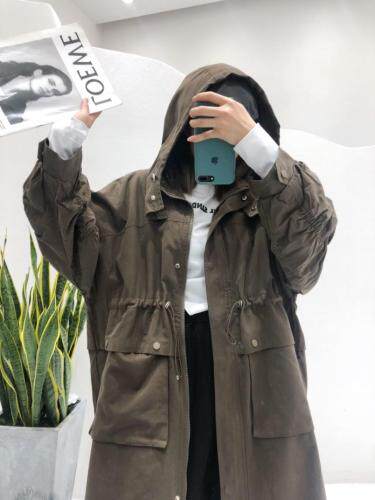 秋季中长款风衣，女装风衣，E·呀