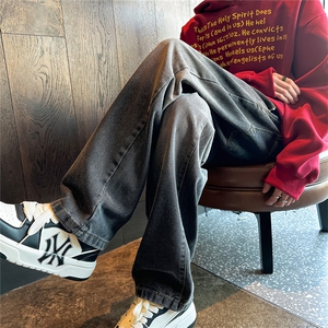 K1222-p35-控58oversizecleanfit牛仔裤褶皱直筒裤老爹裤长裤