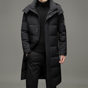 冬季男士商务休闲羽绒服加厚长款外套中年男装宽松免烫YY377-P420图片