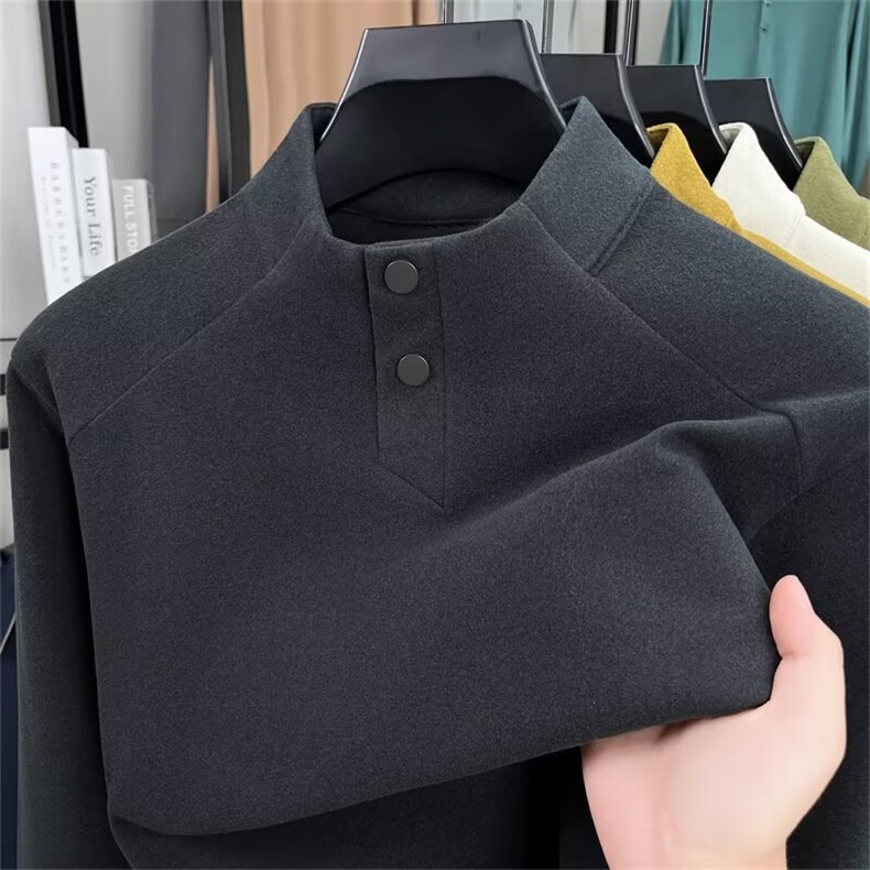 1605-1/T15241/P37半拉链卫衣男新款纯色打底衫春季休闲立领长袖，男装T恤，星座1506