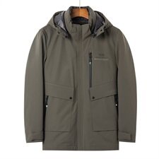 X20219钱塘2020-1冬季男士羽绒服连帽高端90白鹅绒P300，男装羽绒服，钱塘207-1