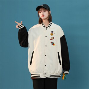 中性风 春秋季情侣棒球服男女休闲夹克女时尚外套男BQF277-P50图片