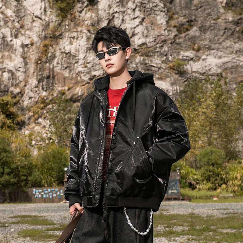 311B-1-YZ-9235-P210控359潮牌提花情侣百搭立领羽绒服抗皱风防，男装羽绒服，星座311B-1