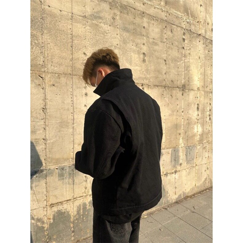 春秋季新款美式复古夹克外套男短宽Cleanfit工装柳钉高街上衣潮牌,男装夹克,星座506A