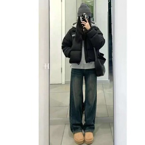 1506A/GY4670/P43高级感设计感牛仔裤女时尚直筒裤韩图片