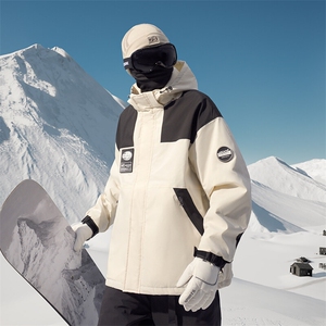 冬款户外连帽滑雪服男女同款防水防风防寒保暖中性风外套M35-P125图片