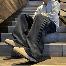 脏脏裤扎染休闲卫裤潮牌褶皱大码宽松直筒长裤504-K862-P50控78，男装休闲裤，星座504