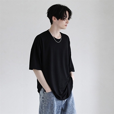 夏季纯色短袖圆领T恤休闲百搭10色纯棉打底衫上衣1017-1-T707-P30，男装T恤，星座1017-1