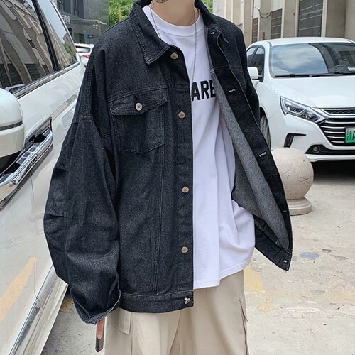 牛仔外套男韩版潮流秋季宽松休闲百搭帅气夹克ins港风jk552-p60图片