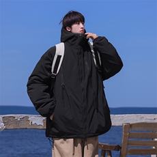 新款冬季日系机能风连帽工装潮流棉衣外套情侣百搭MY9087-P100，男装棉衣，电商A128