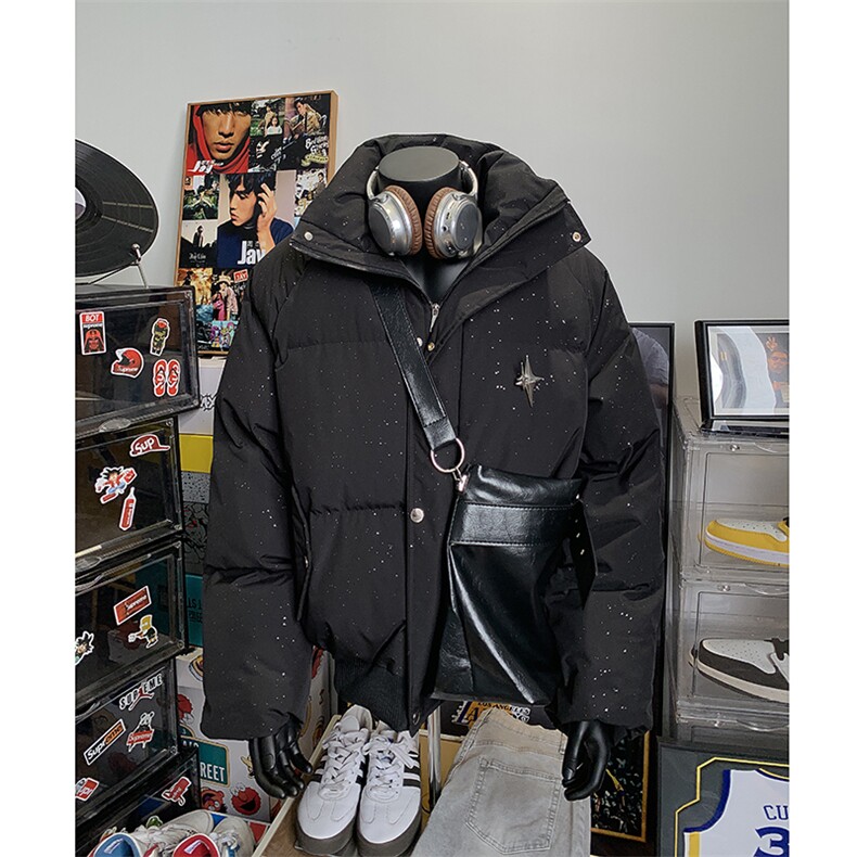 405A 美式高街个性金属设计印花满天星棉服  MY24912-特批85控158图片