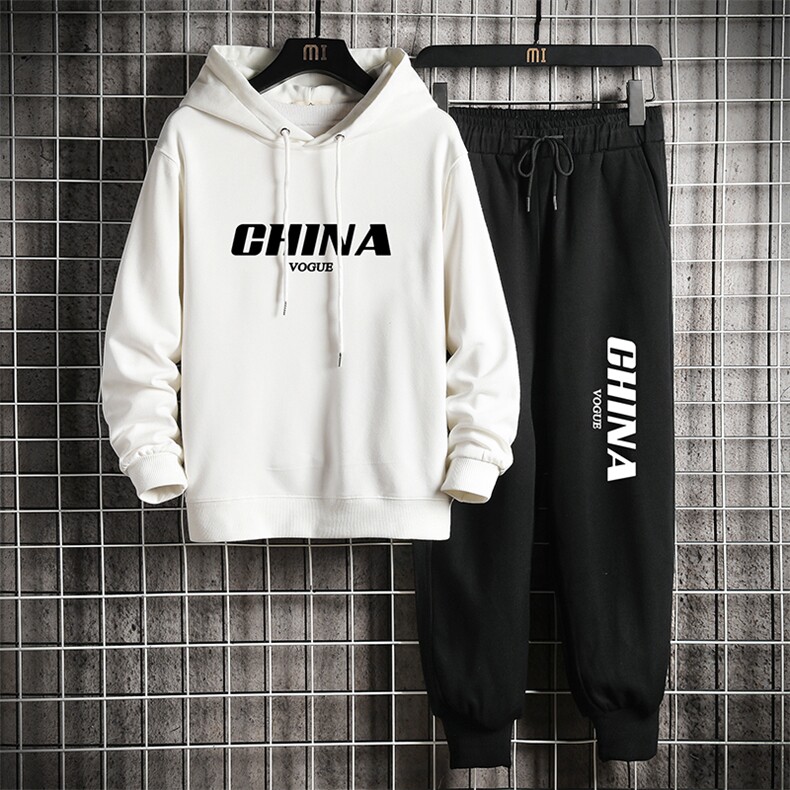 TL8001-P80连帽卫衣套装男运动套装两件套长袖运动服网格挂拍,男装休闲套装,电商A040A
