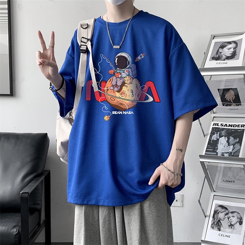 华夫格t恤男短袖男大码五分袖大皂风HT73287-P22,男装T恤,电商A040