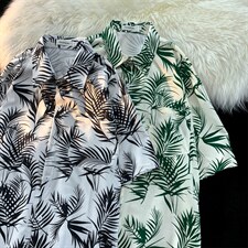 夏威夷花衬衫男潮牌港风痞帅外套夏季薄款情侣装衬衣W3267-P35，男装衬衫，星座512-2