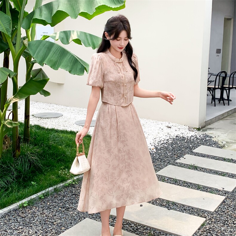 开衫马甲连衣裙两件套女2025夏新款设计感气质减龄收腰显瘦a字裙,商品下架区,韩然一族