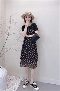 短袖连衣裙，女装连衣裙，平凡人生