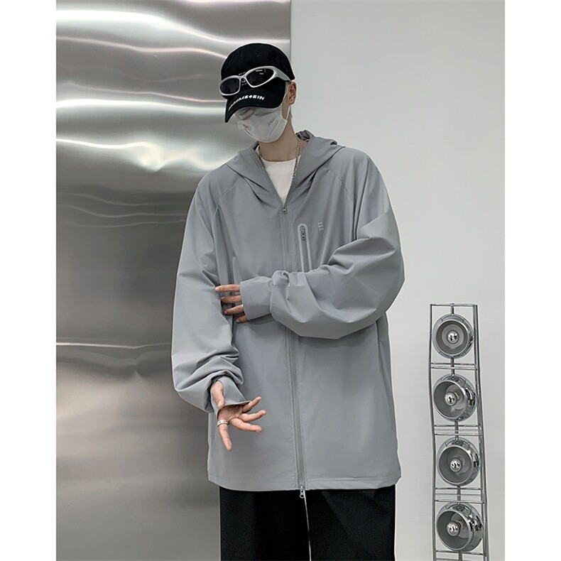 F273-P40夏季日系户外连帽防晒服外套潮牌宽松休闲轻薄夹克现货,男装夹克,星座512-6