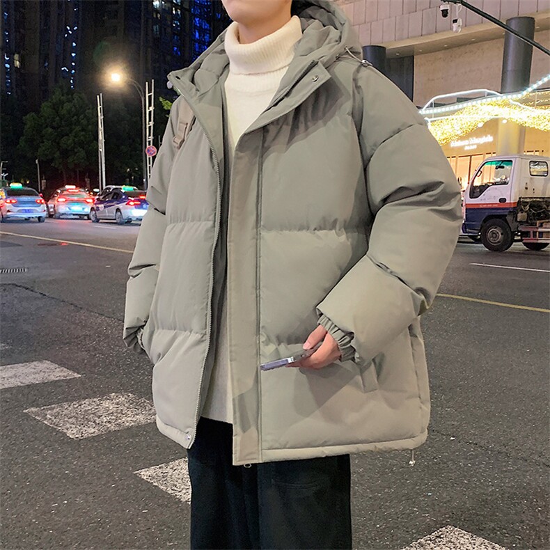 棉服棉袄秋冬新款棉衣外套纯色连帽面包服保暖加厚 A436-1277-P60图片