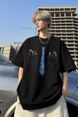 240g美式重磅短袖T恤FSDX247M-5XL特批25无差价控48，男装T恤，电商B219B