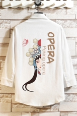 QC58161-P45亚七分袖衬衫男大码五分袖衬衣男短袖，男装衬衫，电商A040A