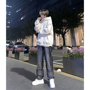 自家图，牛仔裤男秋冬微喇叭cleanfit裤子-KZA40-P60图片