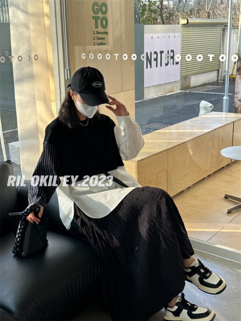 雷洛奇丽—2023春装拼接衬衫，女装衬衫，雷洛奇丽