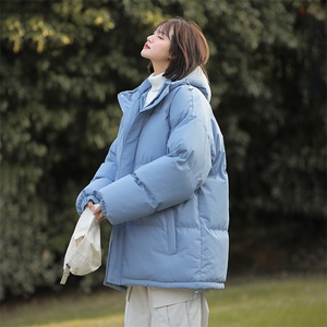 中性风秋冬新款棉衣外套纯色连帽面包服保暖加厚 A436-1277-P60图片