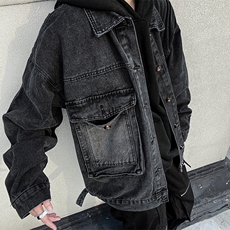 JK01-P88控128初秋外套男女美式复古水洗牛仔夹克外套，男装夹克，电商B327