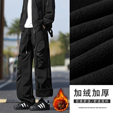 美式斜切褶皱伞兵裤宽松休闲长裤子阔腿工装裤JRTP10:3059.9，男装工装外套，星座718-1