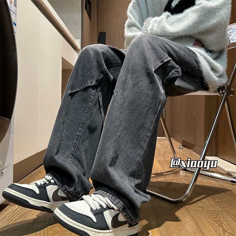 XZ616秋季新款复古设计感牛仔裤休闲长裤TY969P65控78,男装牛仔裤,星座512A（原616）