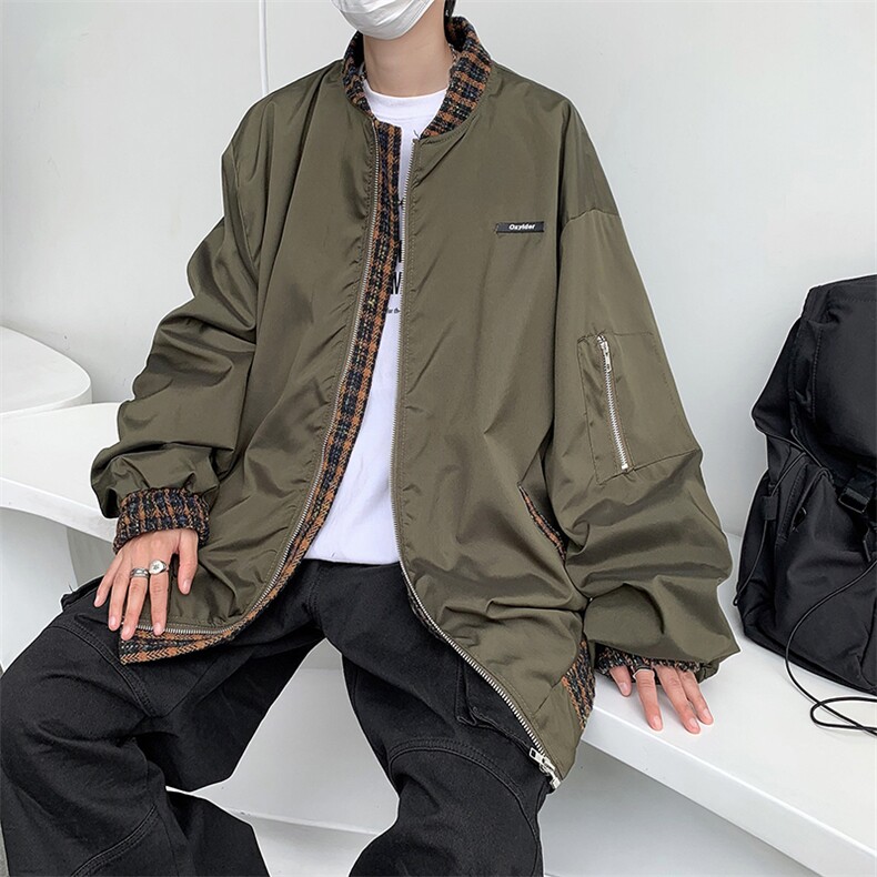 A854-P62美式复古春秋款痞帅夹克男士秋季新款潮流宽松休闲外套,男装夹克,星座512-6