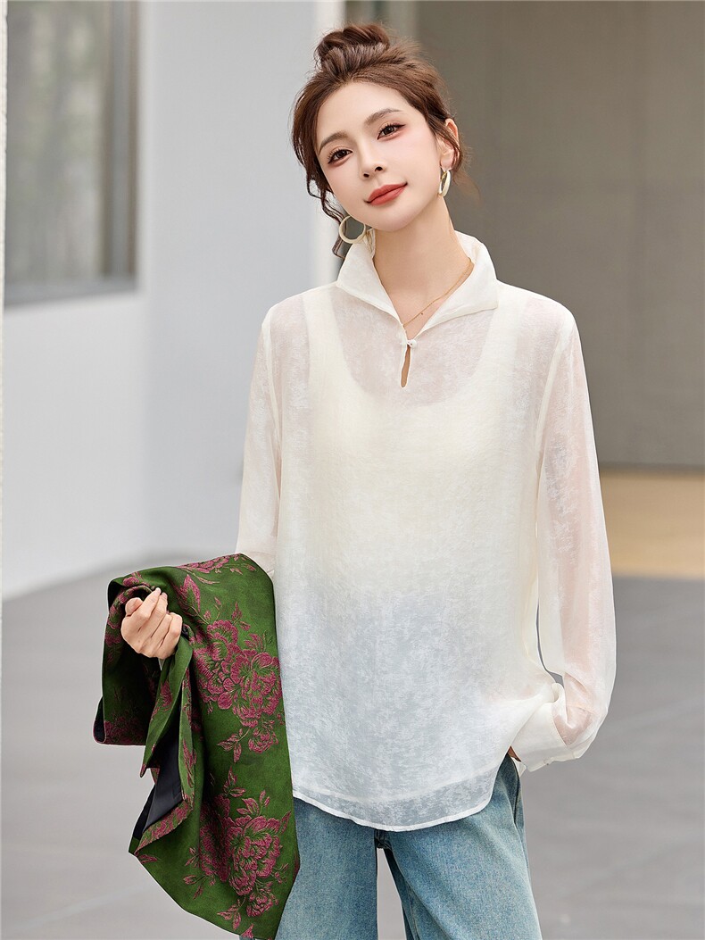 2026春装新款无袖马甲衬衫新中式两件套套装女,女装套装/套裙,天丝秀