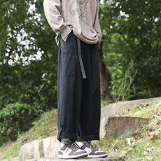 美式机能潮牌休闲长裤春秋季日系复古宽松直筒工装裤男K7472-P40，男装休闲裤，星座512-3