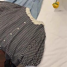 【现货】欧货小衫格子衬衫，女装衬衫，悠奈尔