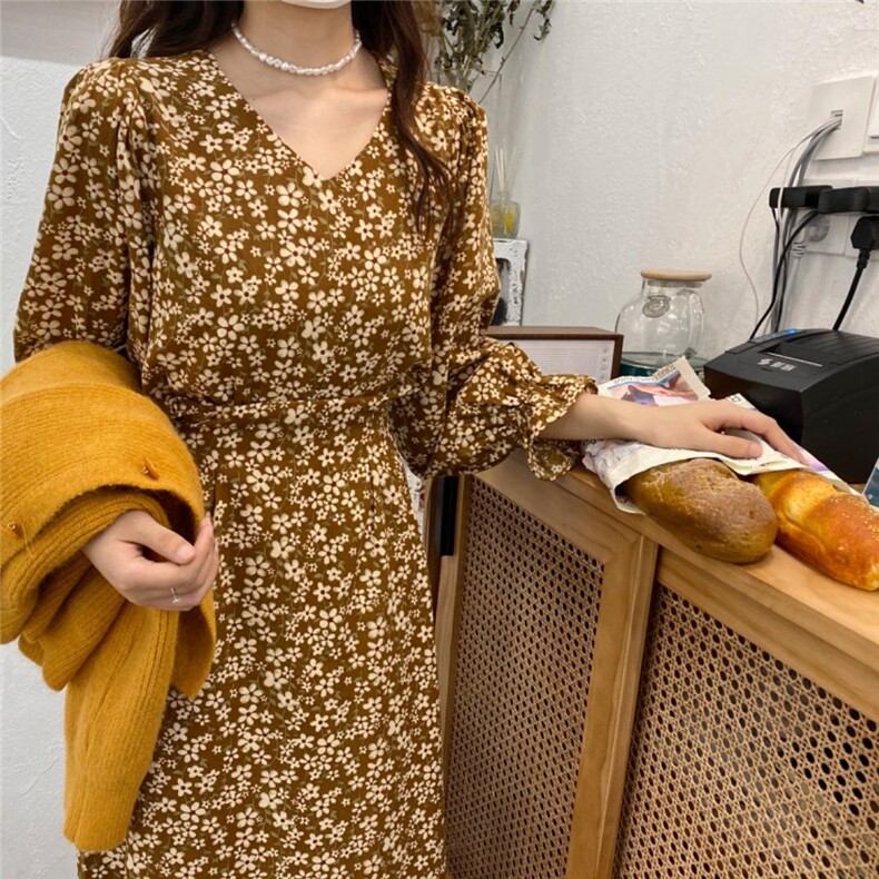 秋冬磨毛连衣裙，女装连衣裙，Mu Mu