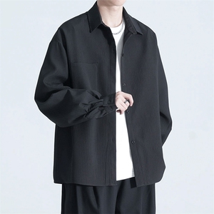 现货 2025早春新款外搭长袖翻领衬衫男潮流百搭上衣CS001-特P38图片