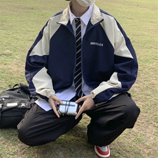 2023春秋季潮牌港风宽松冲锋衣外套男新款潮流休闲夹克W6304-P46，男装夹克，星座512-2