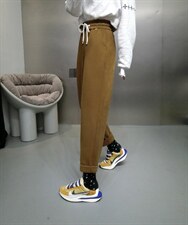 加绒针织休闲裤，女装休闲裤，欧夏丽