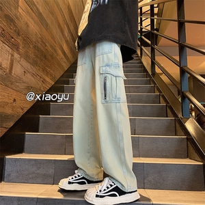 XZ616 春季新款大码工装拉链牛仔裤 TY502 P65控78图片