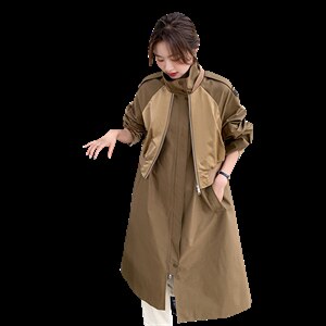 2022秋新款假两件加长风衣251-605-P185-K248图片