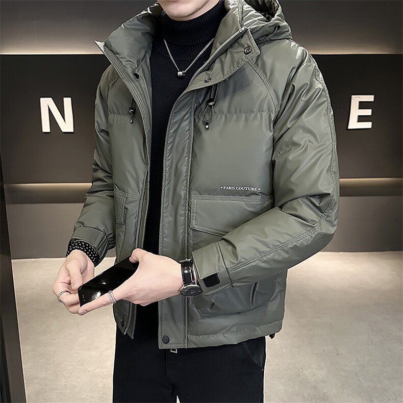 B3533436P195绿色2025年连帽冬季新款男加厚保暖防寒服三防面料,商品下架区,电商B353