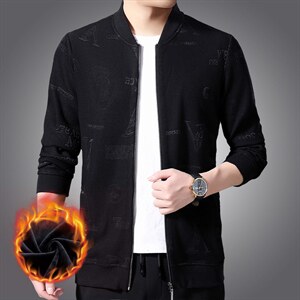 春秋季男士夹克衫外套薄款休闲棒球领中年爸爸装男装茄克上衣图片