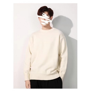 1506-1/MYM011/P42秋冬慵懒风红色毛衣圆领男高级感外穿男女情侣图片