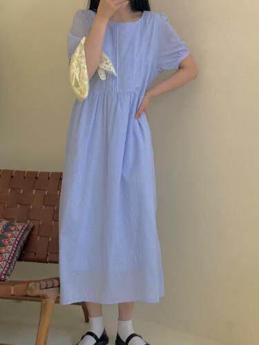 新款韩系纯色长款连衣裙，女装连衣裙，Here Bella(5F)