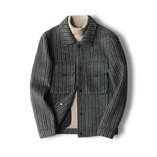 2021阿尔巴卡男士双面羊绒夹克短款外套毛呢大衣Y8889P315控428，男装毛呢大衣，电商D230