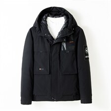 中年羽绒服男冬季宽松连帽羽绒服爸爸冬装保暖外套ALXB8808-P285，男装羽绒服，电商B212（原钱塘6029）