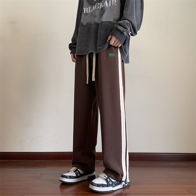 港风休闲裤男港风宽松直筒拖地裤束脚裤卫裤KP735P40,男装休闲裤,星座1204-3