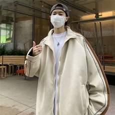 麂皮绒反光翻领休闲外套男士春秋季2023新款X117P65，男装夹克，星座1116-2